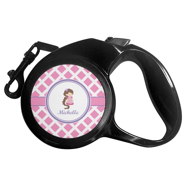 Custom Diamond Print w/Princess Retractable Dog Leash (Personalized)