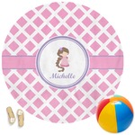 Diamond Print w/Princess Round Beach Towel (Personalized)