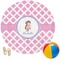 Diamond Print w/Princess Round Beach Towel (Personalized)