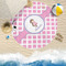Diamond Print w/Princess Round Beach Towel Lifestyle