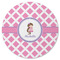 Diamond Print w/Princess Round Rubber Backed Coaster (Personalized)