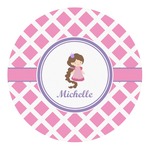 Diamond Print w/Princess Round Decal - Small (Personalized)