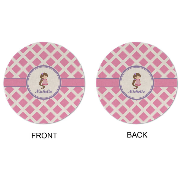 Diamond Print w/Princess Round Linen Placemats - APPROVAL (double sided)