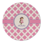 Diamond Print w/Princess Round Linen Placemat (Personalized)