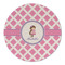 Diamond Print w/Princess Round Linen Placemat (Personalized)