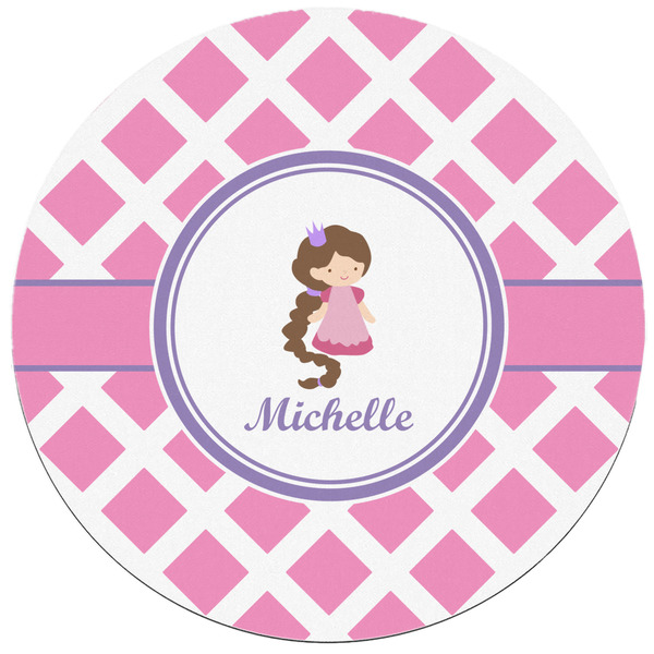 Diamond Print w/Princess Round Mousepad - APPROVAL