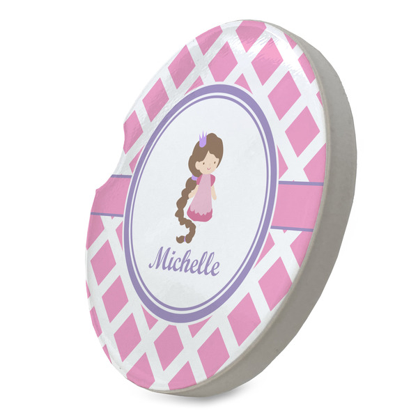 Diamond Print w/Princess Sandstone Car Coaster - STANDING ANGLE