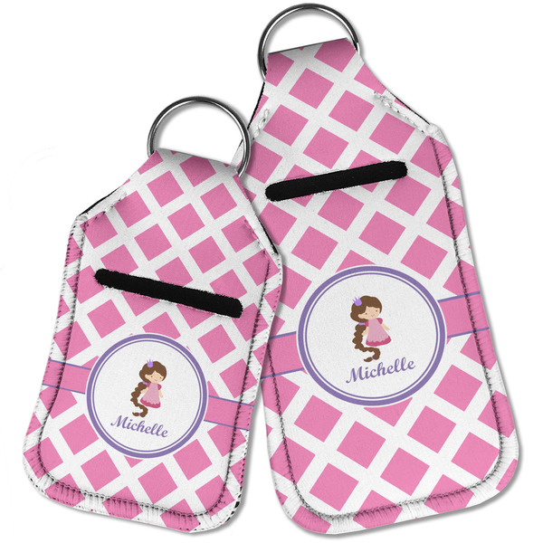 Diamond Print w/Princess Sanitizer Holder Keychain - Parent Main