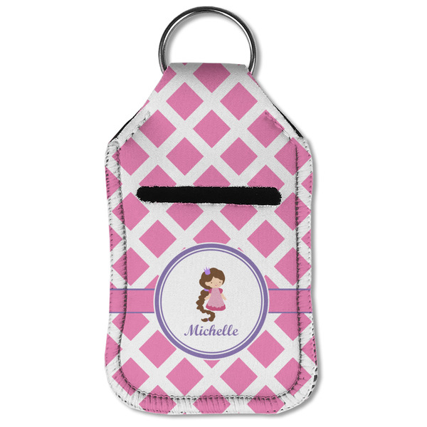 Diamond Print w/Princess Sanitizer Holder Keychain - Small (Front Flat)