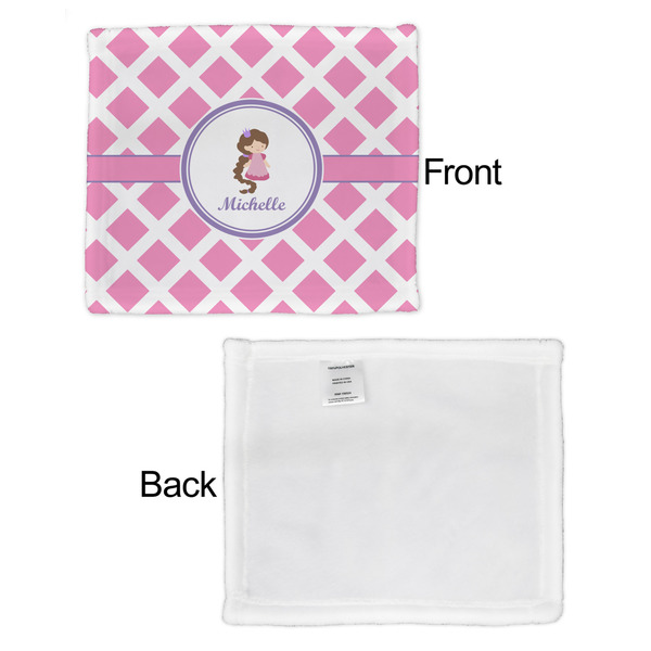 Diamond Print w/Princess Security Blanket - Front & White Back View