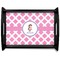 Diamond Print w/Princess Black Wooden Tray - Large (Personalized)
