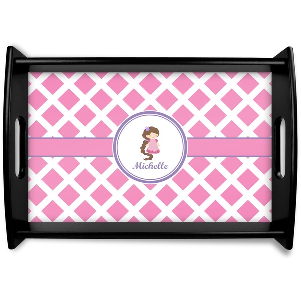 Custom Diamond Print w/Princess Wooden Tray (Personalized)