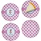 Diamond Print w/Princess Set of Appetizer / Dessert Plates