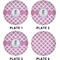 Diamond Print w/Princess Set of Lunch / Dinner Plates (Approval)