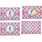 Diamond Print w/Princess Set of Rectangular Appetizer / Dessert Plates