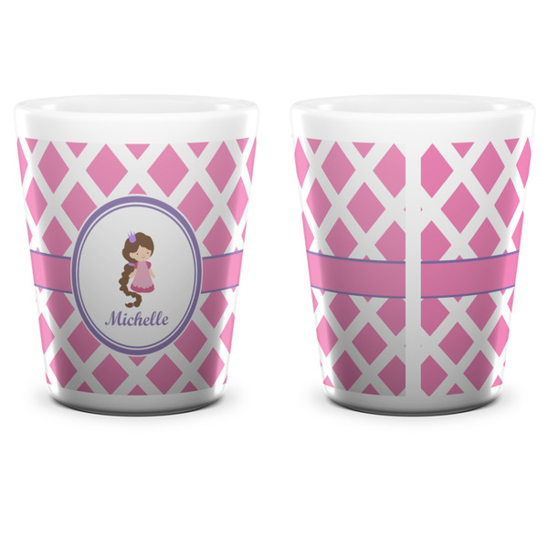 Diamond Print w/Princess Shot Glass - White - APPROVAL