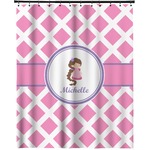 Diamond Print w/Princess Extra Long Shower Curtain - 70"x84" (Personalized)
