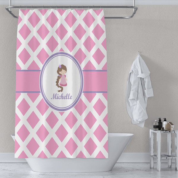 Diamond Print w/Princess Shower Curtain Lifestyle