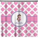 Diamond Print w/Princess Shower Curtain - Custom Size (Personalized)