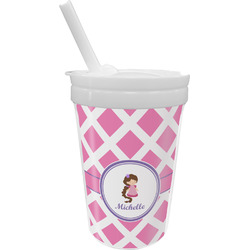 Diamond Print w/Princess Sippy Cup with Straw (Personalized)