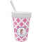 Diamond Print w/Princess Sippy Cup with Straw (Personalized)