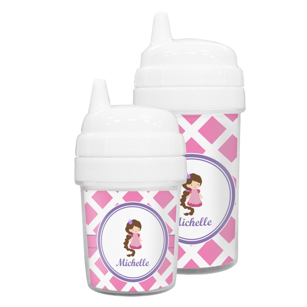 Diamond Print w/Princess Sippy Cups