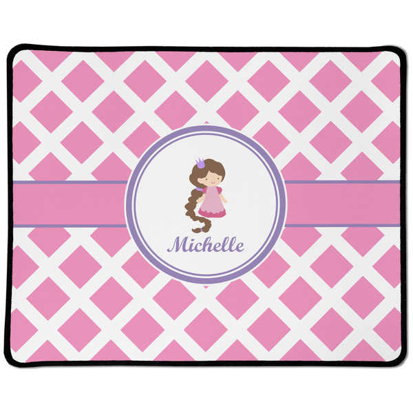 Custom Diamond Print w/Princess Large Gaming Mouse Pad - 12.5" x 10" (Personalized)
