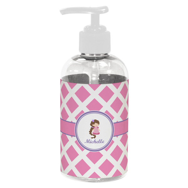 Diamond Print w/Princess Small Liquid Dispenser (8 oz) - White