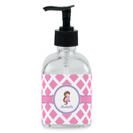 Diamond Print w/Princess Glass Soap & Lotion Bottle - Single Bottle (Personalized)
