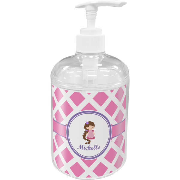 Custom Diamond Print w/Princess Acrylic Soap & Lotion Bottle (Personalized)