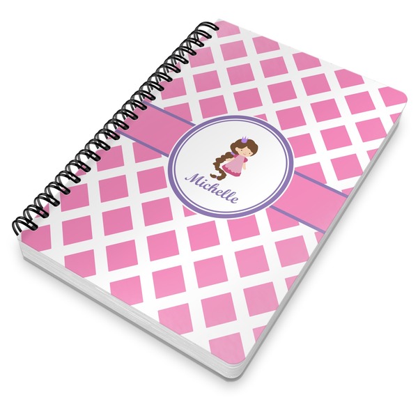 Diamond Print w/Princess Spiral Journal 7 x 10 - Main