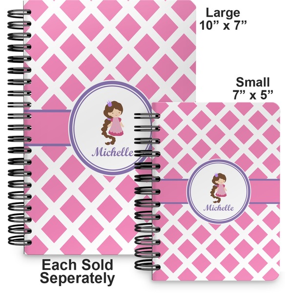 Diamond Print w/Princess Spiral Journal - Comparison