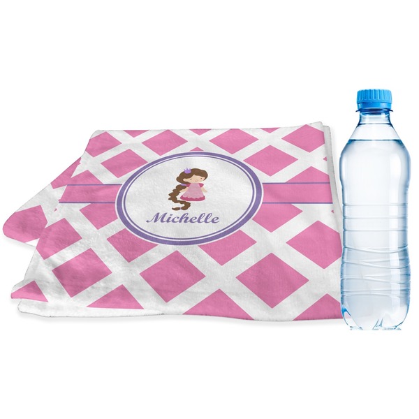 Custom Diamond Print w/Princess Sports & Fitness Towel (Personalized)