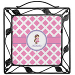 Diamond Print w/Princess Square Trivet (Personalized)
