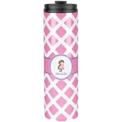 Diamond Print w/Princess Stainless Steel Skinny Tumbler - 20 oz (Personalized)