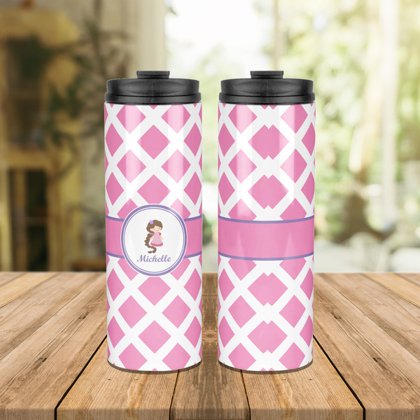 Diamond Print w/Princess Stainless Steel Tumbler - Lifestyle