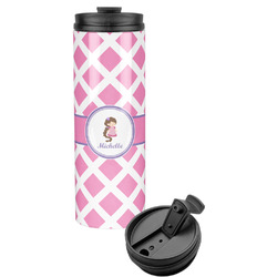 Diamond Print w/Princess Stainless Steel Skinny Tumbler (Personalized)