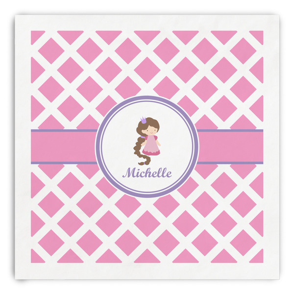 Custom Diamond Print w/Princess Paper Dinner Napkins (Personalized)