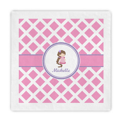 Diamond Print w/Princess Standard Decorative Napkins (Personalized)