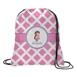 Diamond Print w/Princess Drawstring Backpack (Personalized)