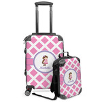 Diamond Print w/Princess Kids 2-Piece Luggage Set - Suitcase & Backpack (Personalized)