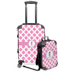 Diamond Print w/Princess Kids 2-Piece Luggage Set - Suitcase & Backpack (Personalized)