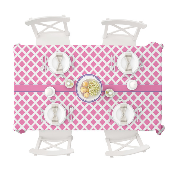 Diamond Print w/Princess Tablecloths (58"x102") - TOP VIEW