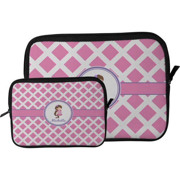Diamond Print w/Princess Tablet Sleeve (Size Comparison)