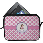 Diamond Print w/Princess Tablet Case / Sleeve - Small (Personalized)