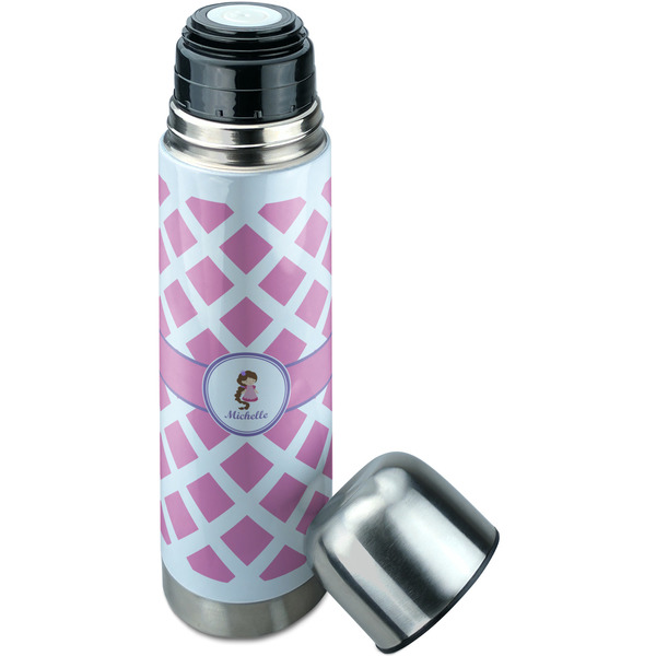 Diamond Print w/Princess Thermos - Lid Off