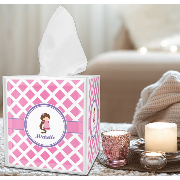 Diamond Print w/Princess Tissue Box - LIFESTYLE