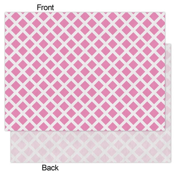 Diamond Print w/Princess Tissue Paper - Lightweight - Large - Front & Back