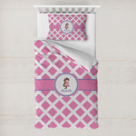 Diamond Print w/Princess Toddler Bedding Set - With Pillowcase (Personalized)
