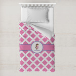 Diamond Print w/Princess Toddler Duvet Cover w/ Name or Text